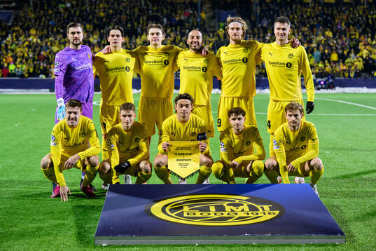 The starting eleven of Bodø/Glimt, from the top left;
