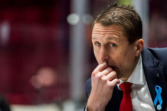 Malmö Redhawks tränare Tomas Kollar deppar