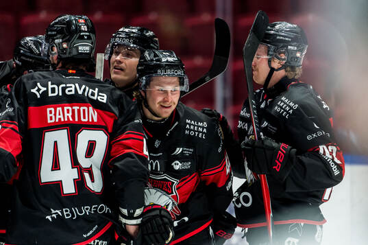 Malmö Redhawks Lauri Pajuniemi jublar