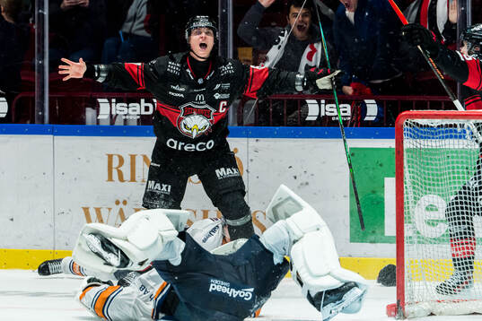 Malmö Redhawks Fredrik Händemark jublar