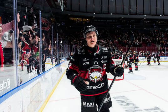 Malmö Redhawks Fredrik Händemark jublar