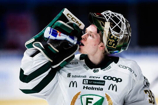 Färjestads målvakt Melker Thelin