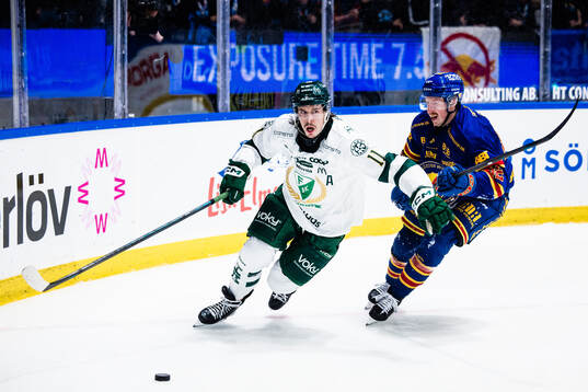 Färjestads Joakim Nygård och Djurgårdens Colby Sissons