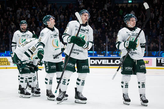 Färjestads Albert Wikman, Jack Berglund och Mikkel Eriksen