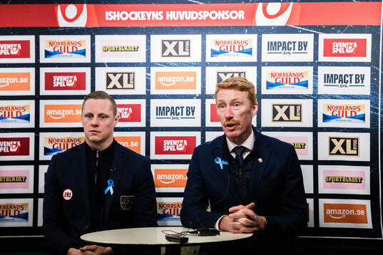 Djurgårdens tränare Robert Kimby och Färjestads tränare
