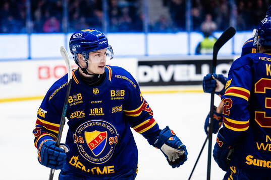 Djurgårdens David Blomgren jublar