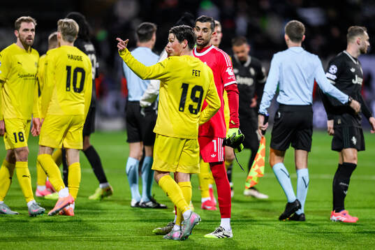 Sondre Brunstad Fet of Bodø/Glimt and goalkeeper Mattia