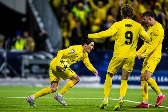 Sondre Brunstad Fet of Bodø/Glimt celebrates