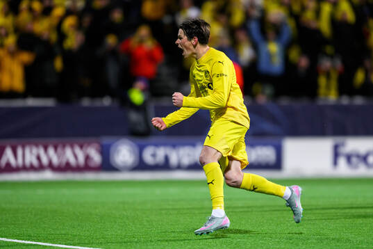 Sondre Brunstad Fet of Bodø/Glimt celebrates