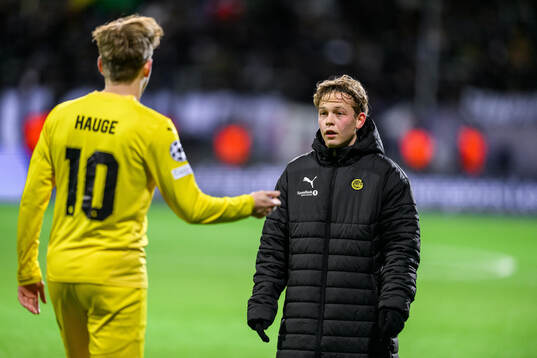 Jens Petter Hauge and Sondre Auklend of Bodø/Glimt