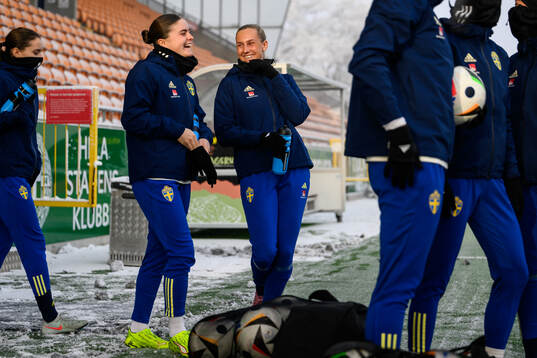 Hanna Wijk and Ellen Wangerheim of the Swedish women's