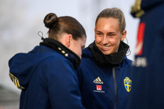 Hanna Wijk and Ellen Wangerheim of the Swedish women's
