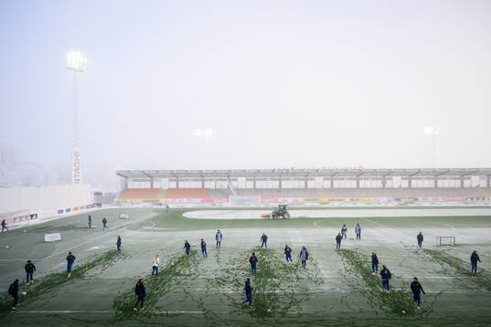 Players of the Swedish women's under-23 national team at a