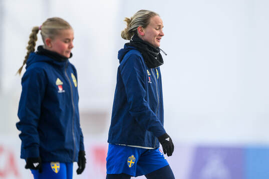 Matilda Nilden and Matilda Vinberg of the Swedish women's