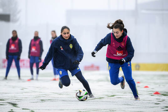 Nesrin Akgun and Lucia Duras of the Swedish women's