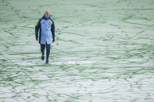 Head coach Pierre Fondin of the Swedish women's under-23