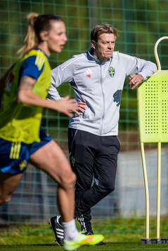 Head coach Tony Gustavsson of the women's national football