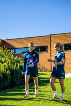 Beata Olsson and Hanna Lundkvist of the women's national