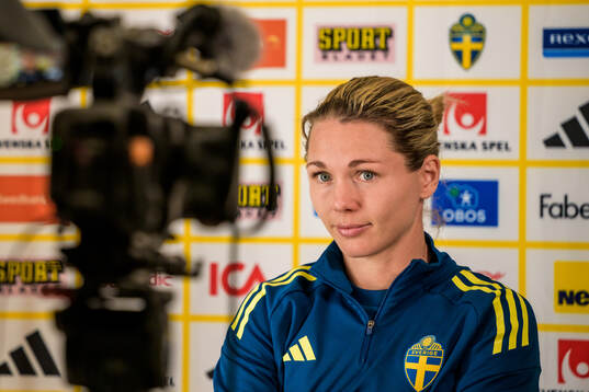 Goalkeeper Jennifer Falk of the women's national football