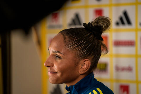 Madelen Janogy of the women's national football team of