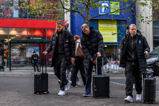 Goalkeeper Johan Dahlin, Ola Toivonen and Oscar Lewicki of