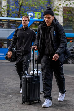 Jens Stryger Larsen of Malmö FF arrives at the hotel
