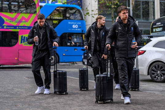 Lasse Berg Johnsen and Kenan Busuladzic of Malmö FF