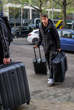 Kenan Busuladzic of Malmö FF arrives at the hotel