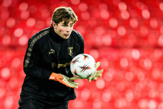 During a UEFA Europa League training session with Malmö FF