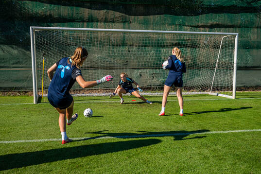 Goalkeeper Sunniva Skoglund of the Norwegian women's