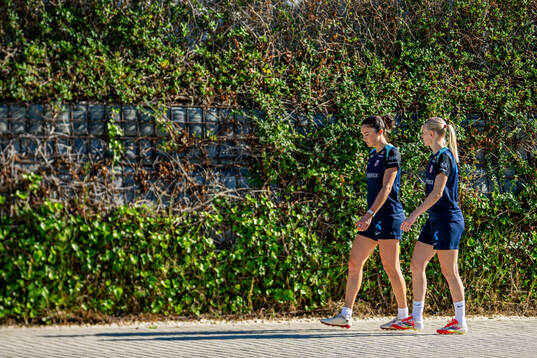 Ingrid Syrstad Engen and Karina Sævik of the Norwegian