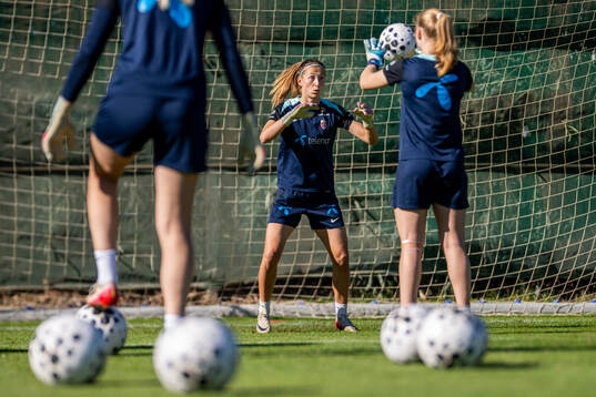 Goalkeeper Cecilie Fiskerstrand of the Norwegian women's