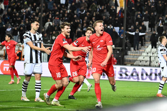 Emil Kornvig of Brann celebrates