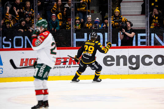 Skellefteås Mikkel Aagaard jublar