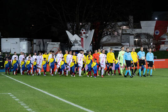 The team enters the arena