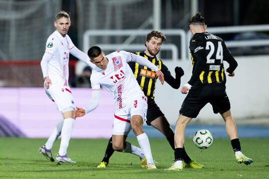 Borna Filipovic of Zrinjski Mostar and Adam Lundkvist of