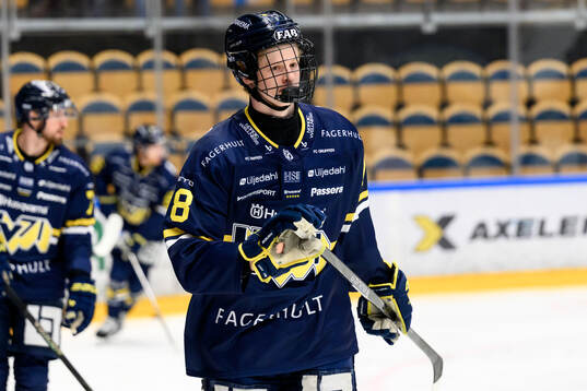 HV71s Malte Gustafsson  ishockeymatchen i SHL mellan HV71