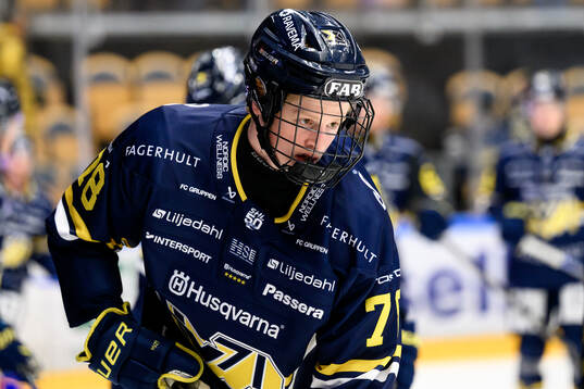 HV71s Malte Gustafsson  ishockeymatchen i SHL mellan HV71