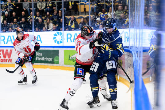 Örebros Peetro Seppälä och HV71s Olle Alsing