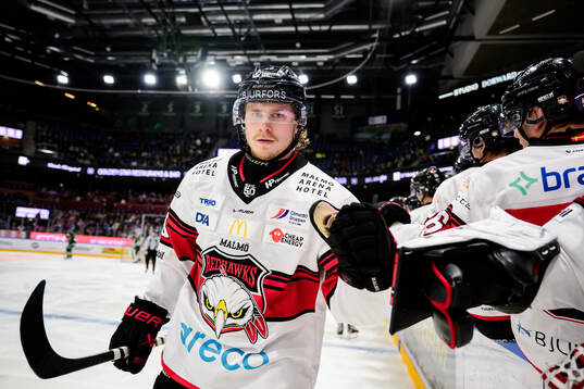 Malmö Redhawks Lauri Pajuniemi jublar