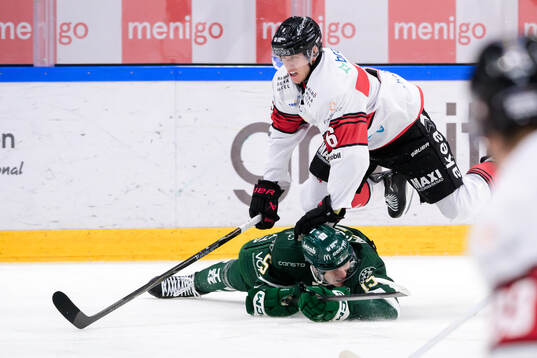 Malmö Redhawks Eemil Viro och Färjestads Jack Berglund