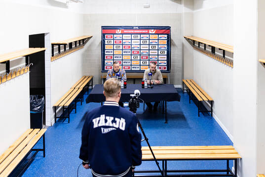 Växjös assisterande tränare Fredrik Hellgren och Timrås
