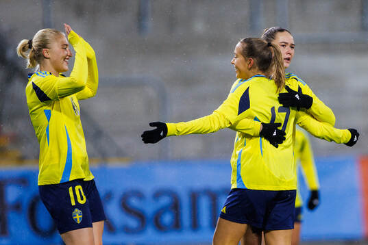 Wilma Leidhammar, Svea Rehnberg and Sara Eriksson of Sweden