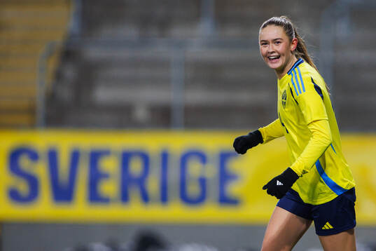 Svea Rehnberg of Sweden celebrates