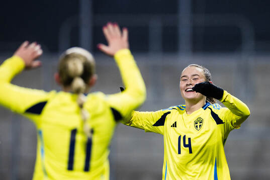 Svea Rehnberg of Sweden celebrates
