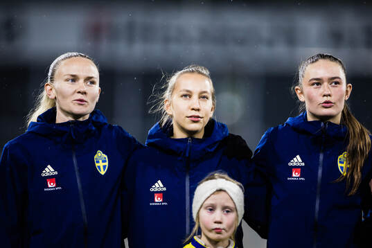 Matilda Vinberg, Sara Eriksson and Svea Rehnberg of Sweden