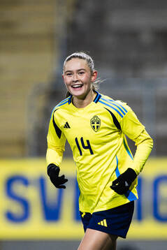 Svea Rehnberg of Sweden celebrates