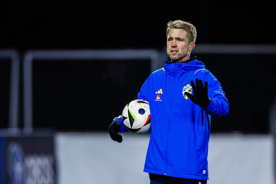 Goalkeeper coach Fredrik Wiklund of Sweden