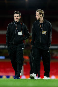 Lasse Berg Johnsen and Erik Botheim of Malmö FF