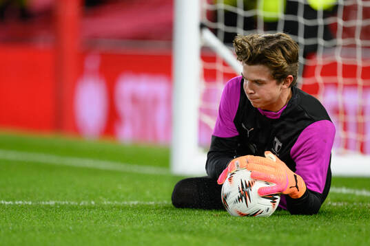 Goalkeeper Melker Ellborg of Malmö FF